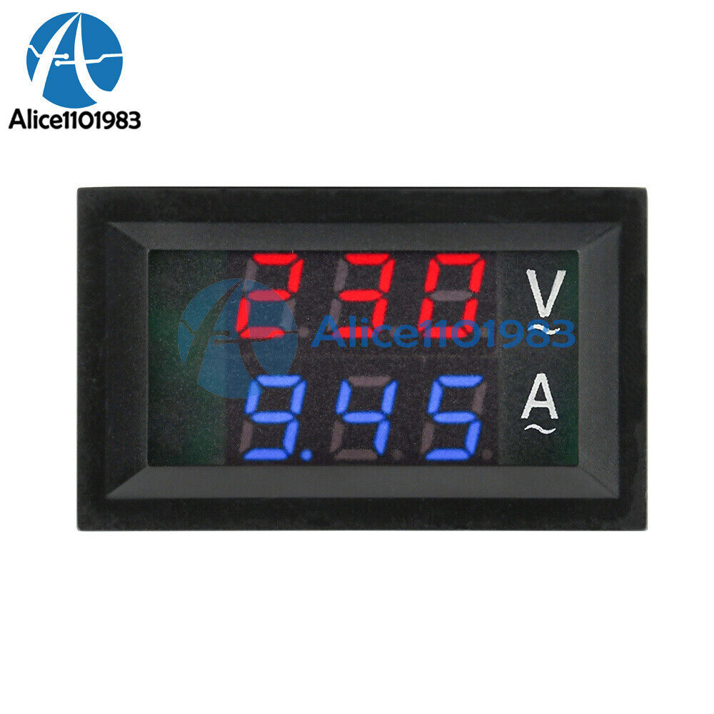 Voltmeter Current Voltage Amp Meter Hall Effect Sensor AC50-600V 10/50/100A