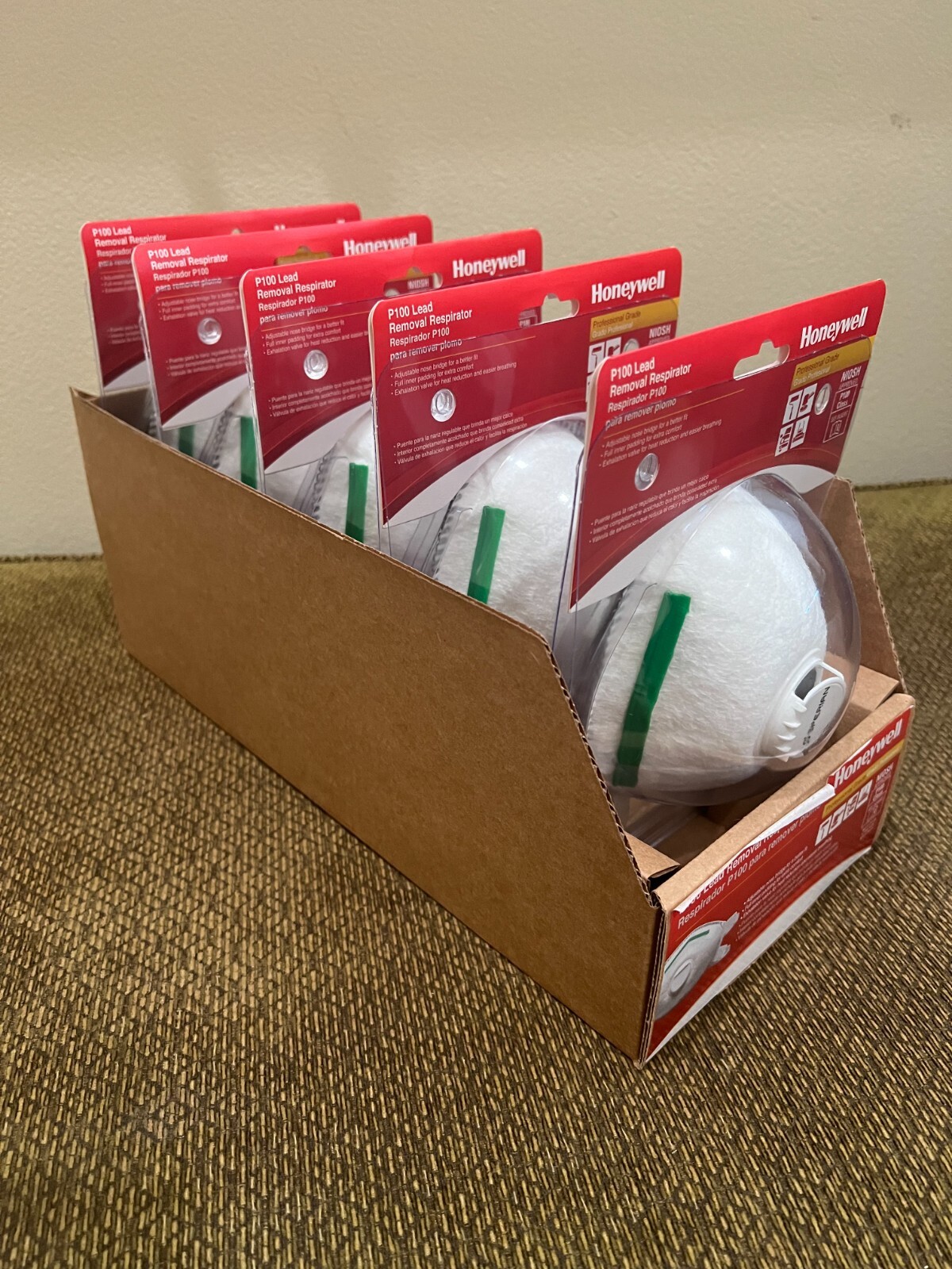 NEW Honeywell P-100 lead removal respirator professional grade (pack of 5)