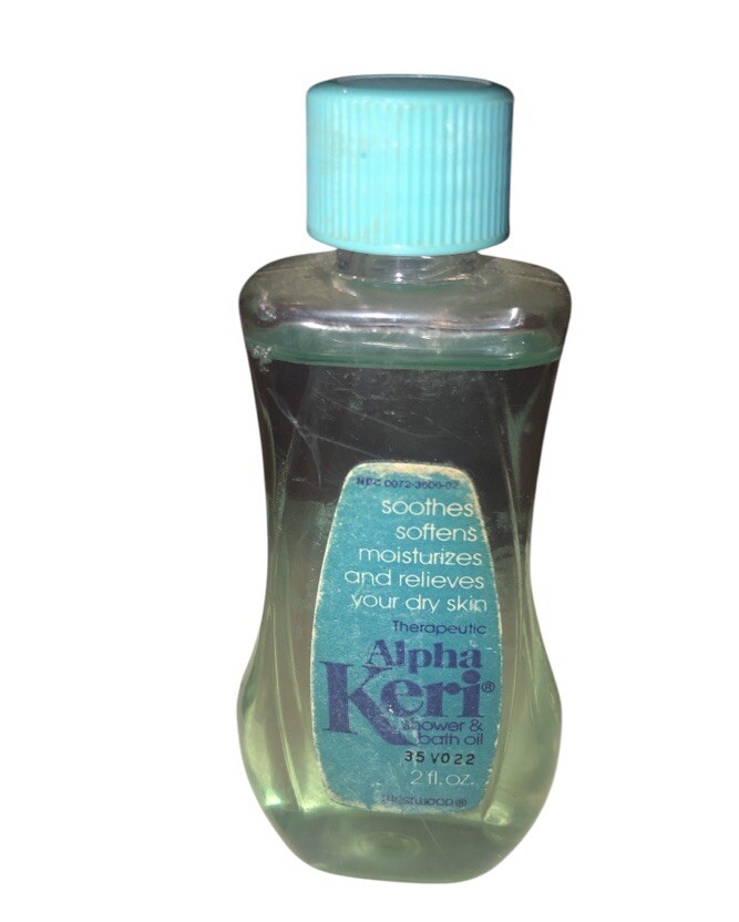 Alpha Keri Shower & Bath Oil Relieves Softens Dry Skin 8 oz  Unused Vintage 1983