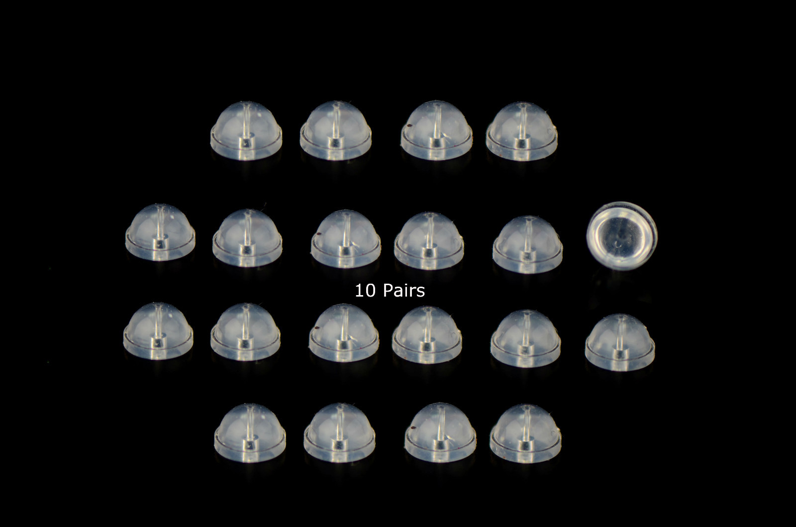 Jelly Silicon Back Earring by 10 Pairs!!!