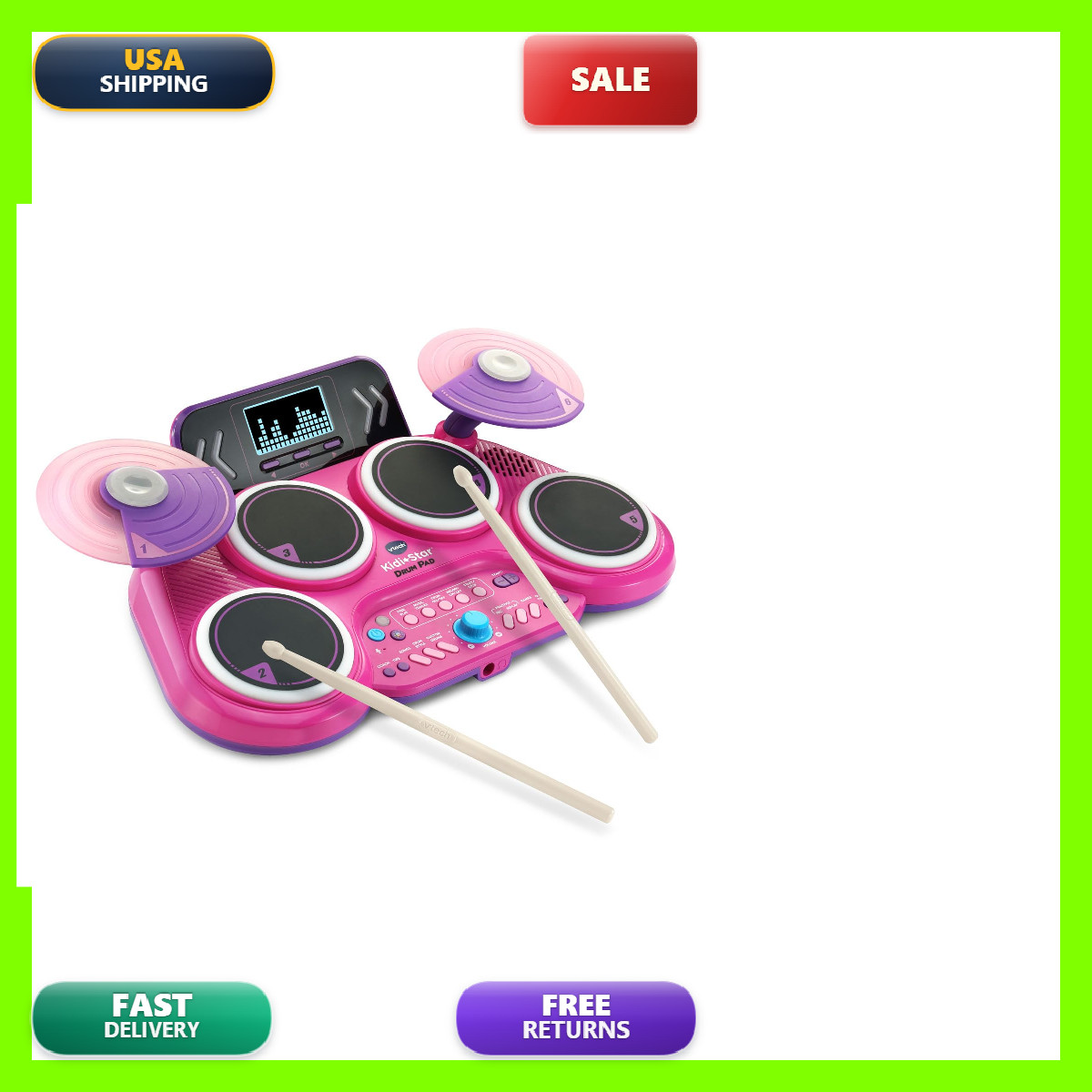 Vtech Kidi Star Drum Pad Pink 80-572635