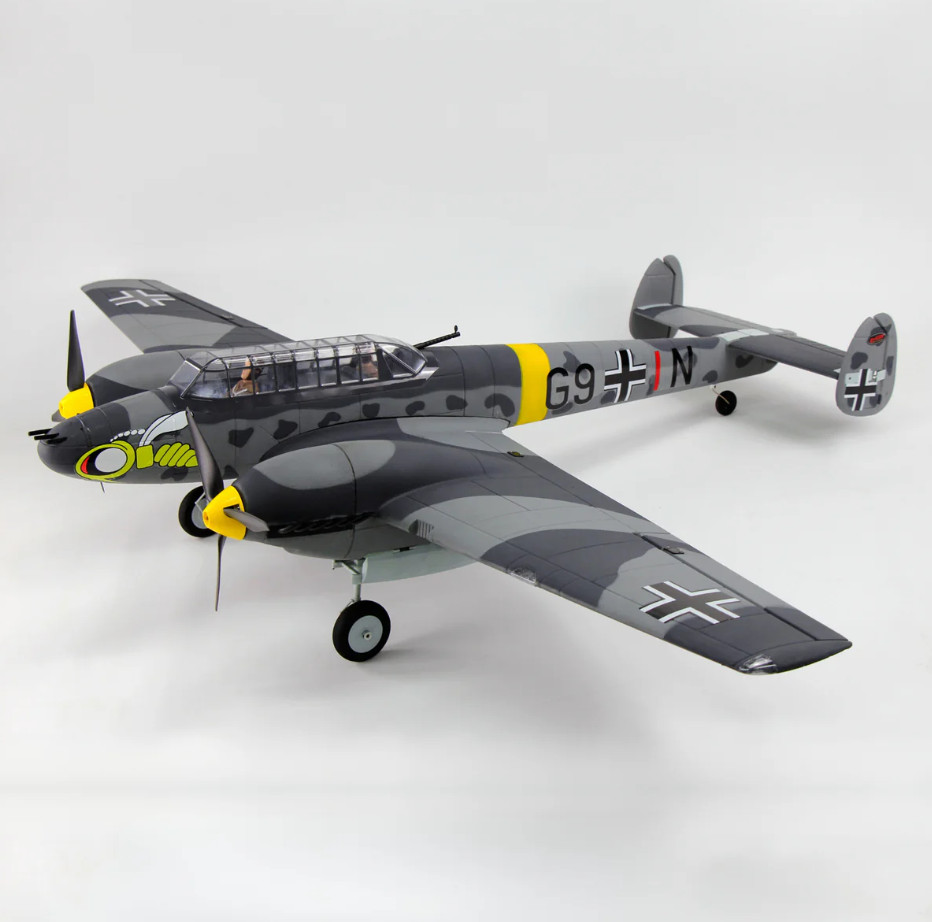 Dynam Messerschmitt BF-110 V3 1500mm Twin Engine RC Warbird Airplane PNP w/ Flap