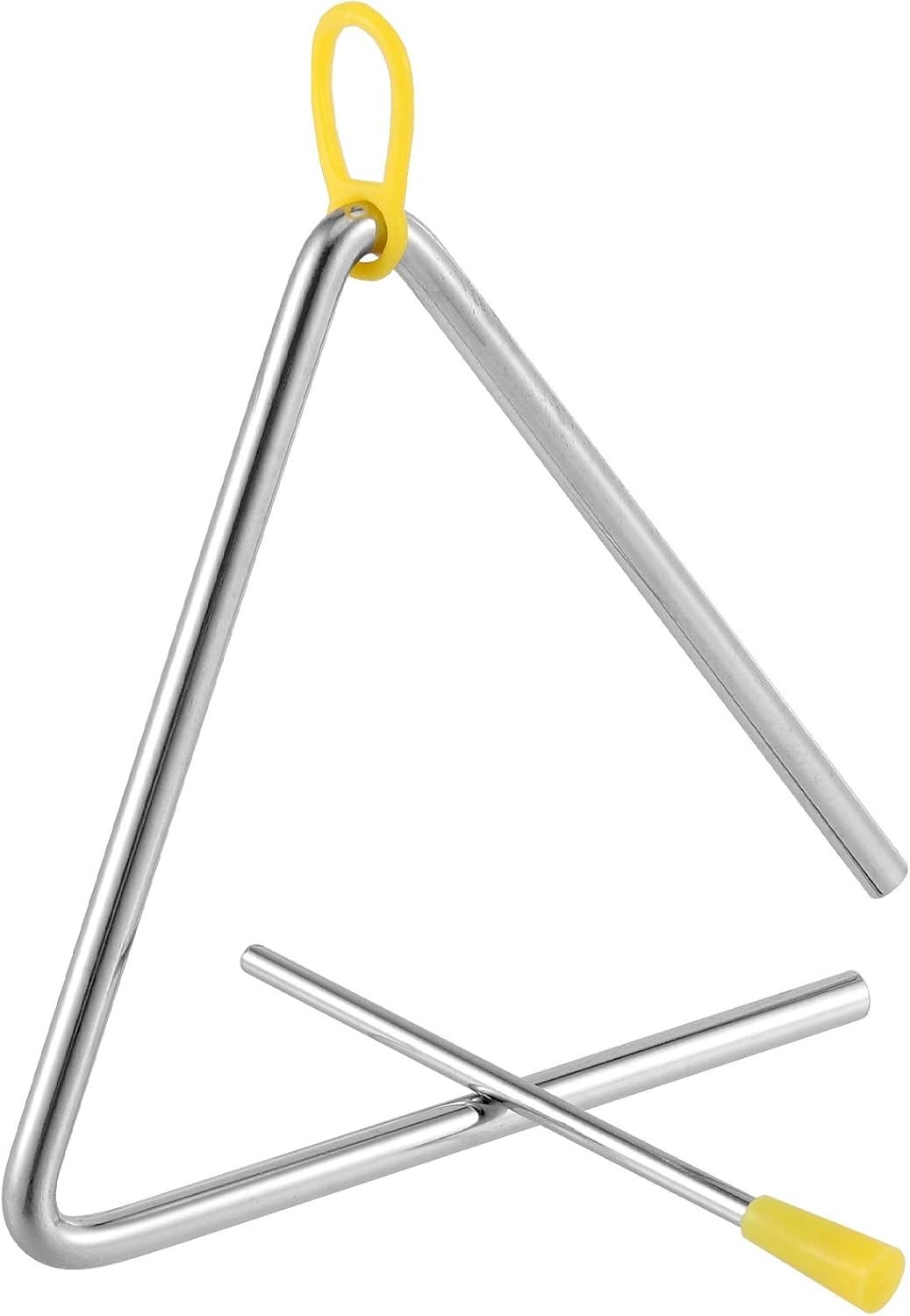 10 Pack Triangle Instrument, 4, 5, 6, 7, 8 Inch Musical Triangle Percussion Inst