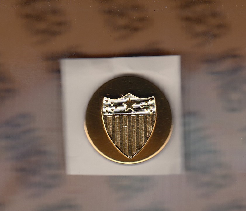 US Army AG Adjutant General Corps Branch Enlisted dress metal badge single