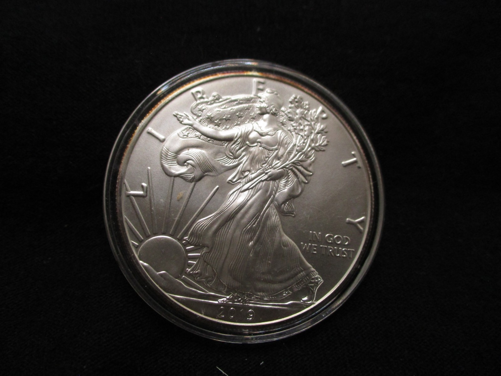 2019 US American Silver Eagle - One ounce fine 99.9% silver in capsule-2
