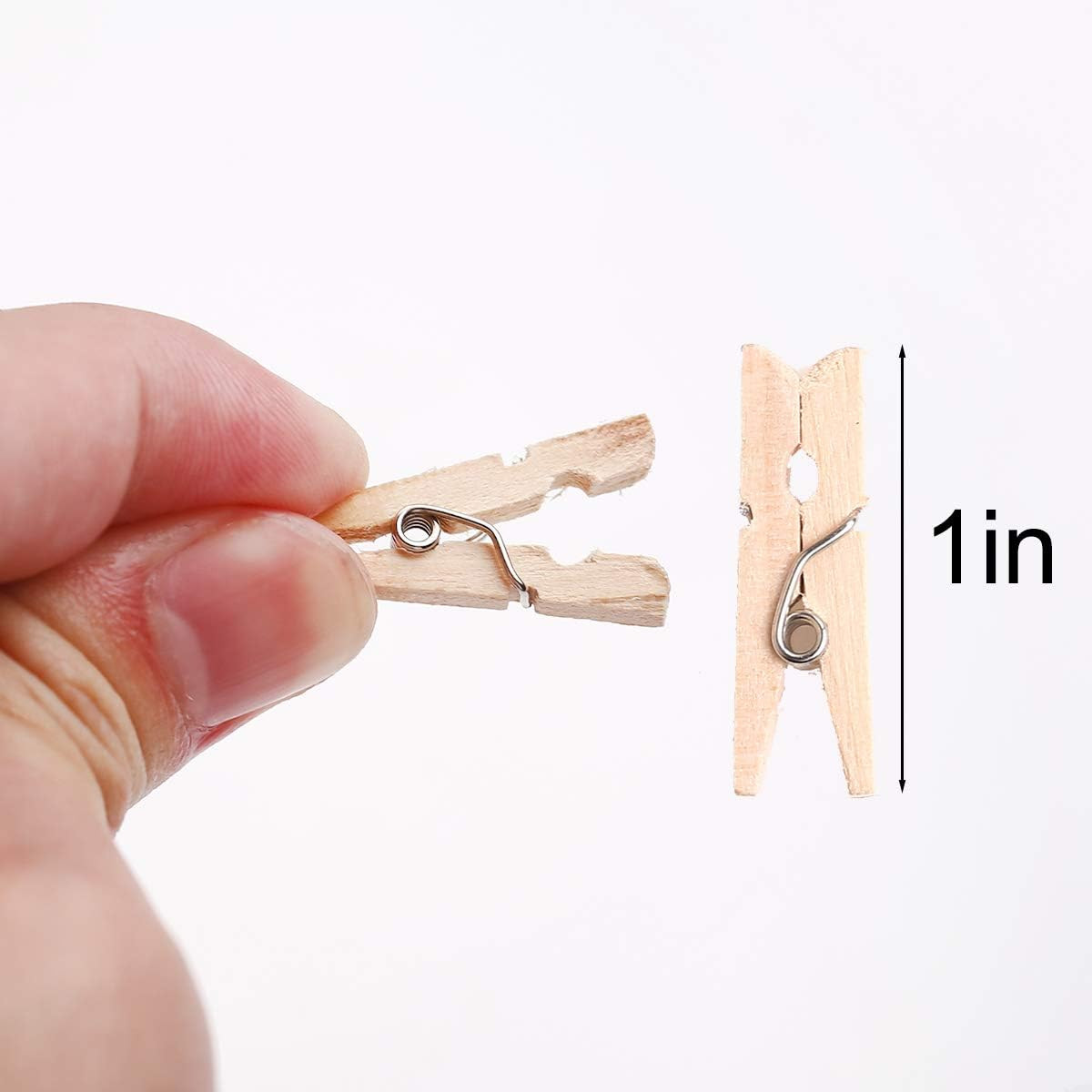 CCINEE 150 PCS Mini Wooden Clothespins,Multi-Function Clothespins Photo...