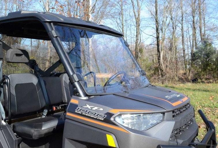 SuperATV Scratch Resistant Full Windshield for Polaris Ranger XP/Bobcat UTV