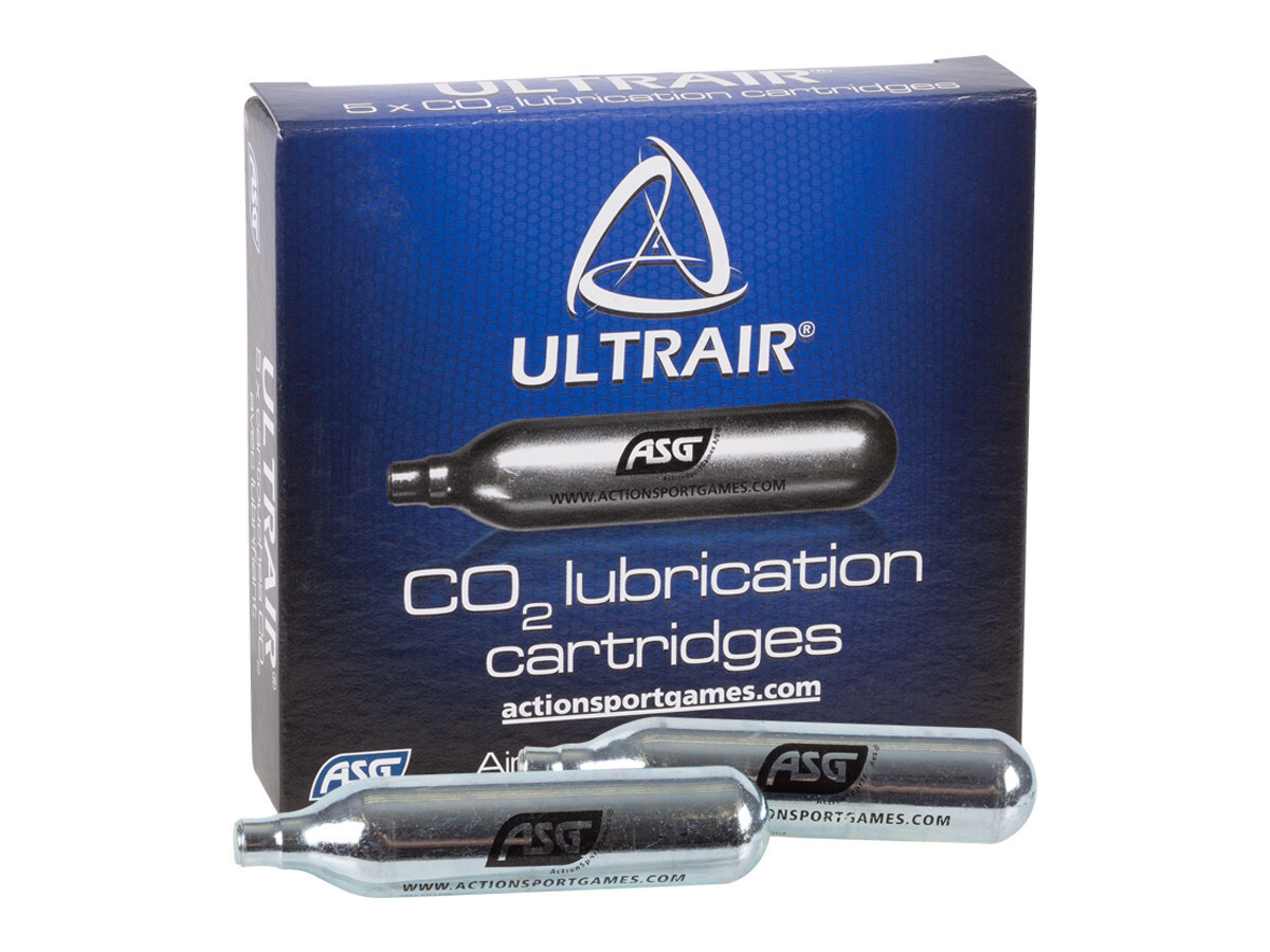 (NEW) ASG Ultrair 12-Gram CO2 Lubrication Cartridges, 5ct