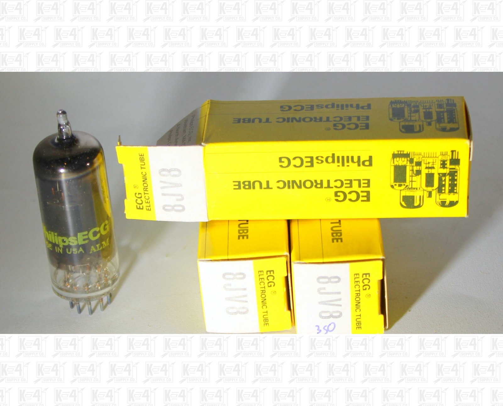 PhilipsECG (Sylvania) 8JV8 Vacuum Tubes Made In USA NOS Lot Of 3 +Box