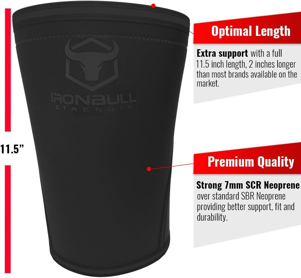 7Mm Knee Sleeves (Pair) for Weightlifting & Powerlifting (USPA, IPL, IWF & USAW