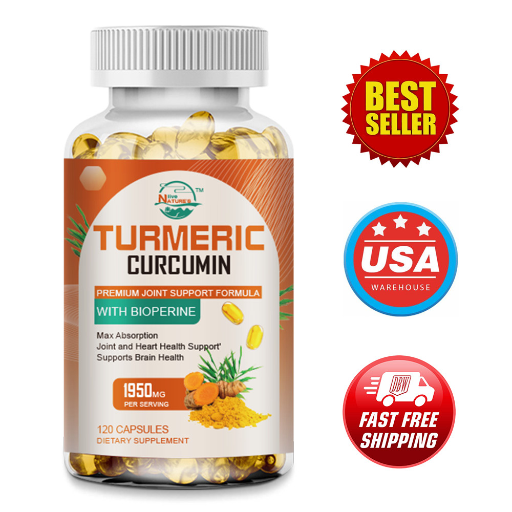 Turmeric Curcumin & Black Pepper Bioperine Powder 95% Antioxidant High Potency