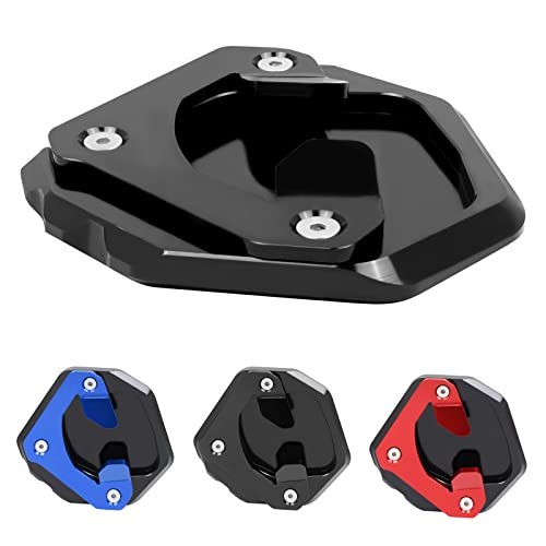 Worldmotop Motorcycle Kickstand Pad Support Kickstand Foot Pad black