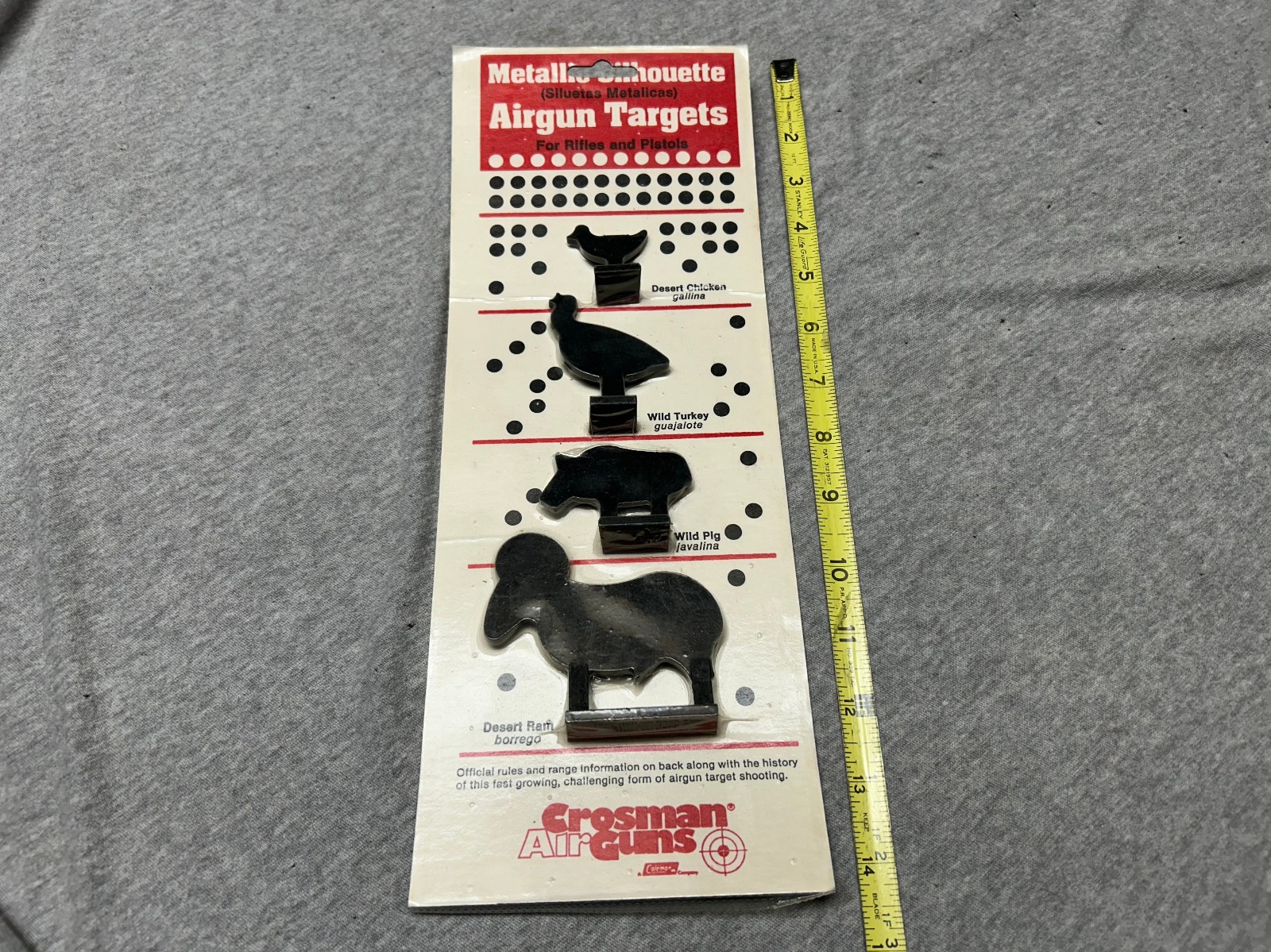 NOS Vintage Crosman Metallic Air Gun Silhouette Pellet Gun Targets, Model 536
