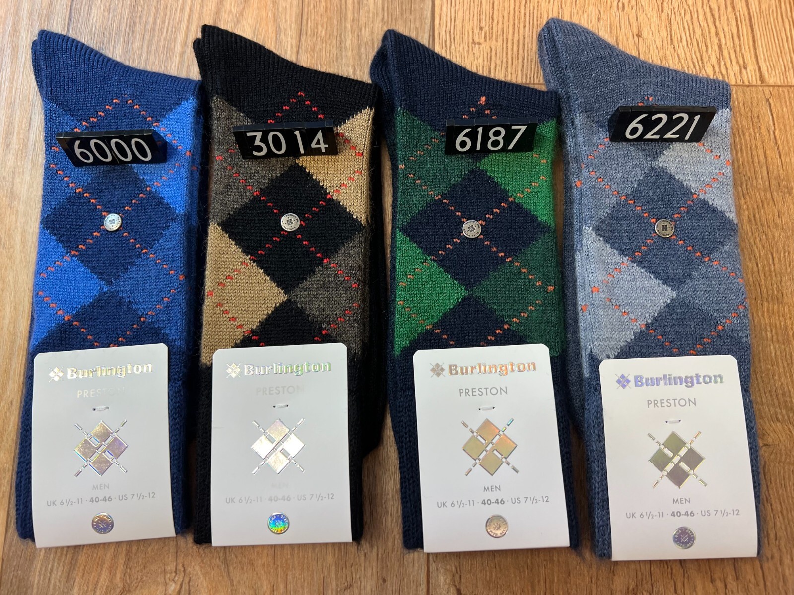 Burlington Mens Preston Argyle Socks