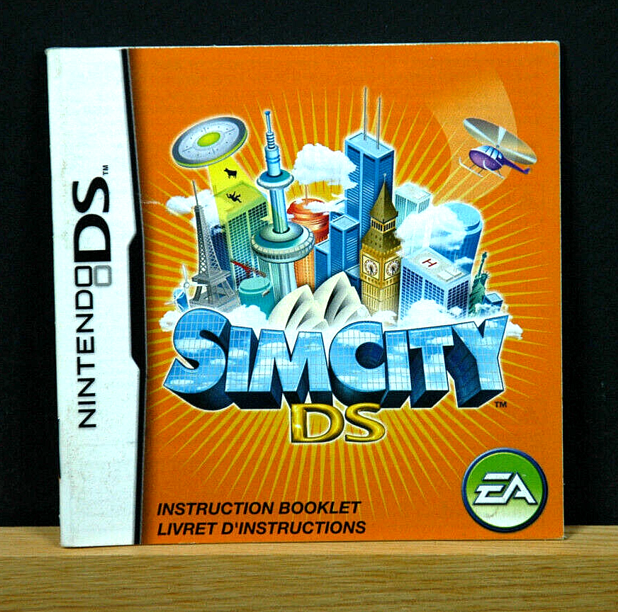 SIM CITY DS Manual Only (Nintendo DS) NO GAME Authentic