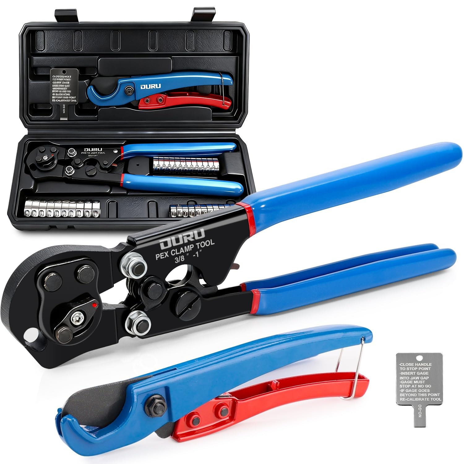 2 IN 1 Ratchet Pex Crimping Tool Cinch and Remove Combo Function Blue