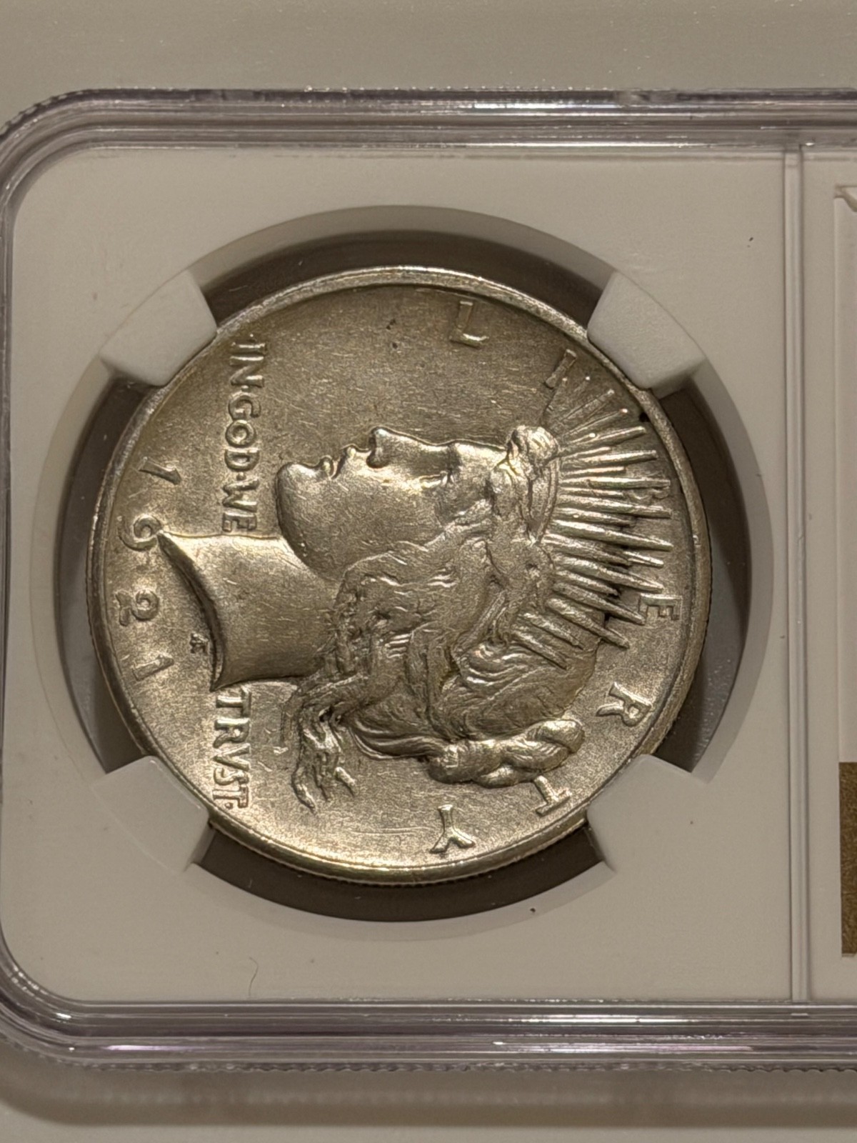 1921 Peace Silver Dollar NGC AU Details Key Date Peace