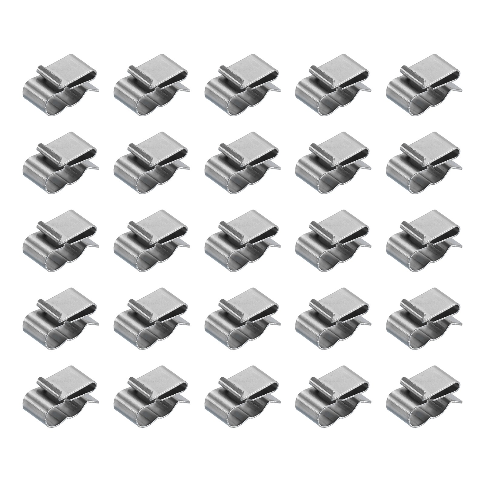 25pcs Trailer Frame Wire Clips 20.5mm Length Stainless Steel Cable Clamps