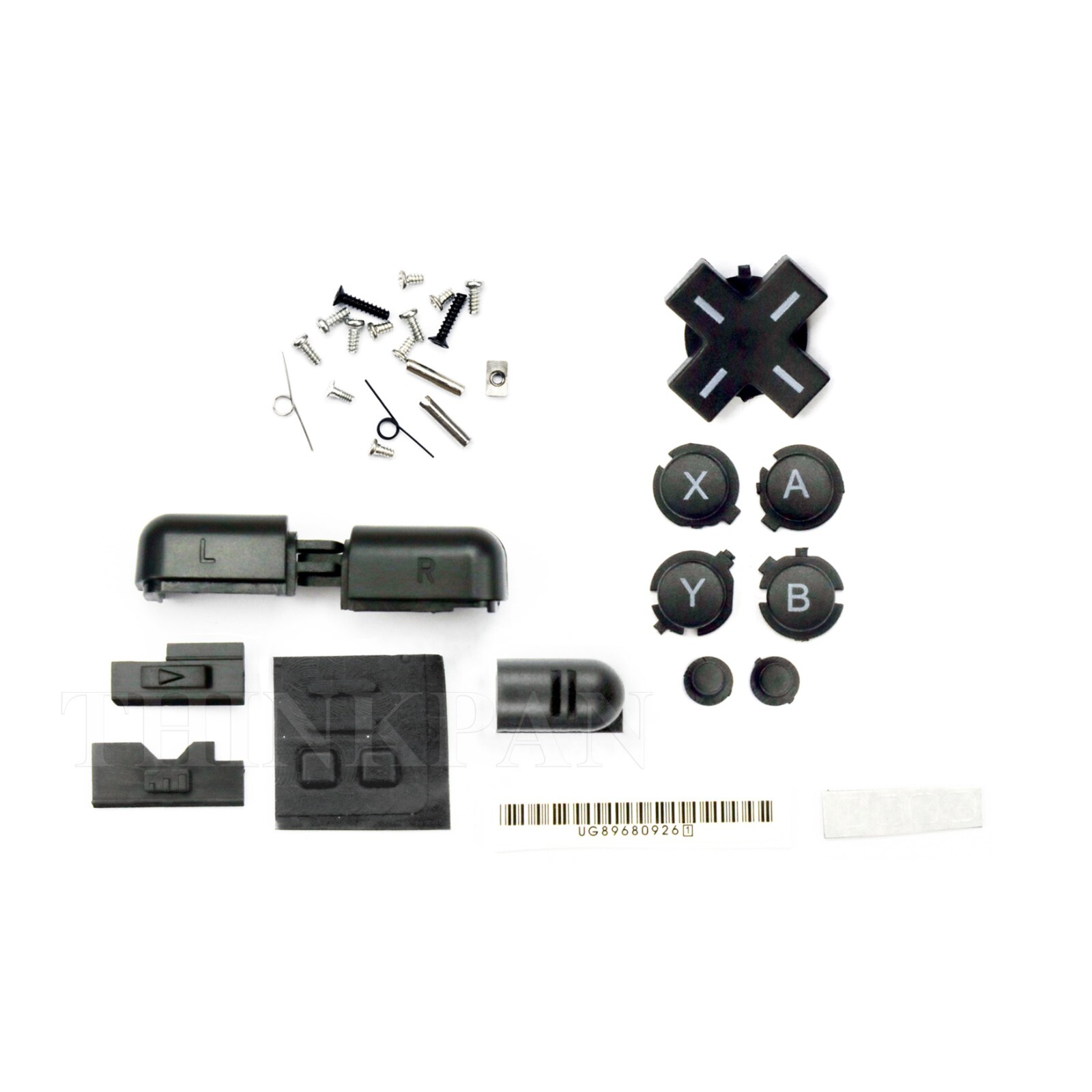 Full Replacement Housing Shell Screen Lens Black for Nintendo DS Lite NDSL