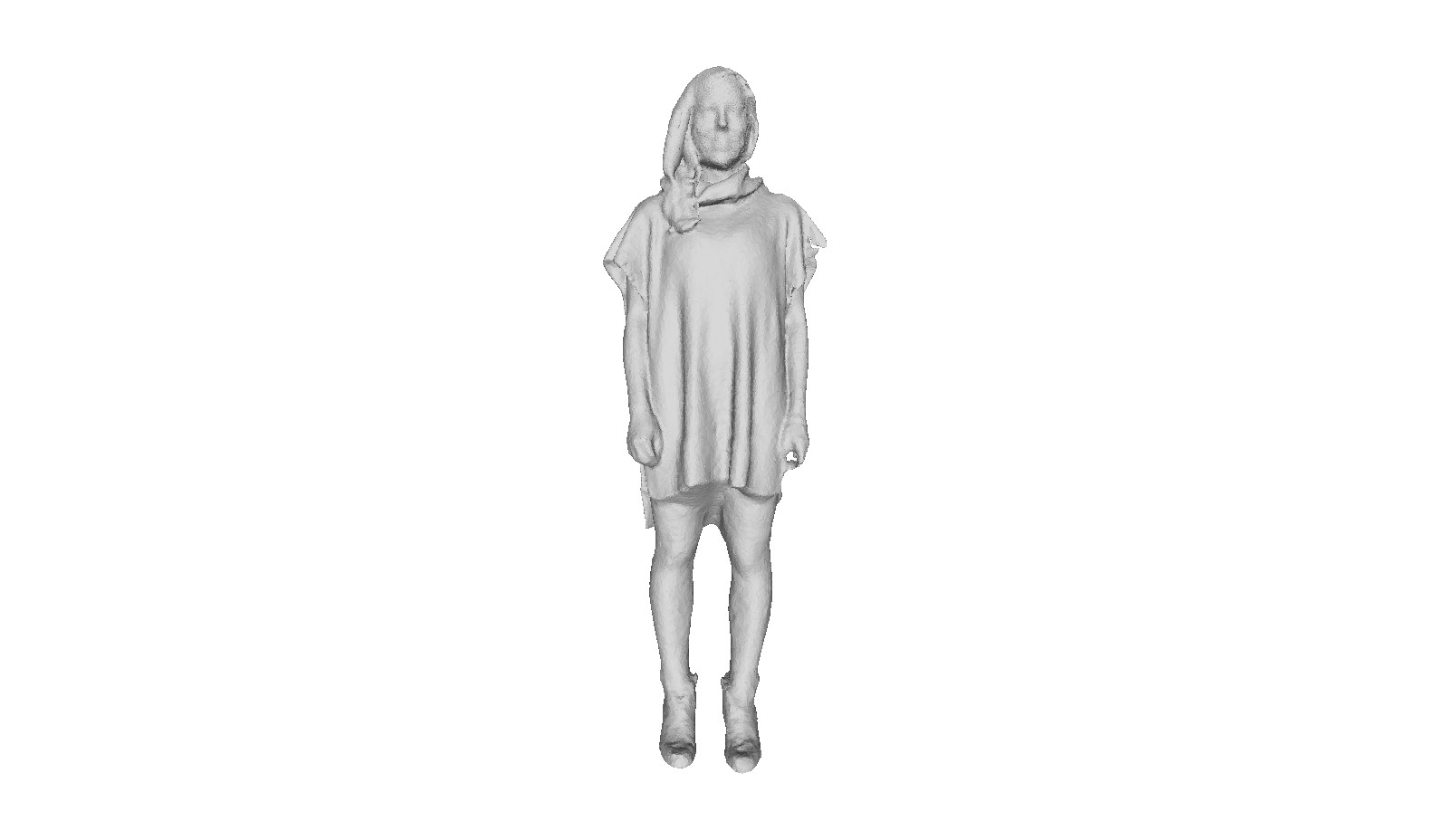 Printle C Femme 063--Young Woman Standing Tunic Figure for Dioramas Train Sets