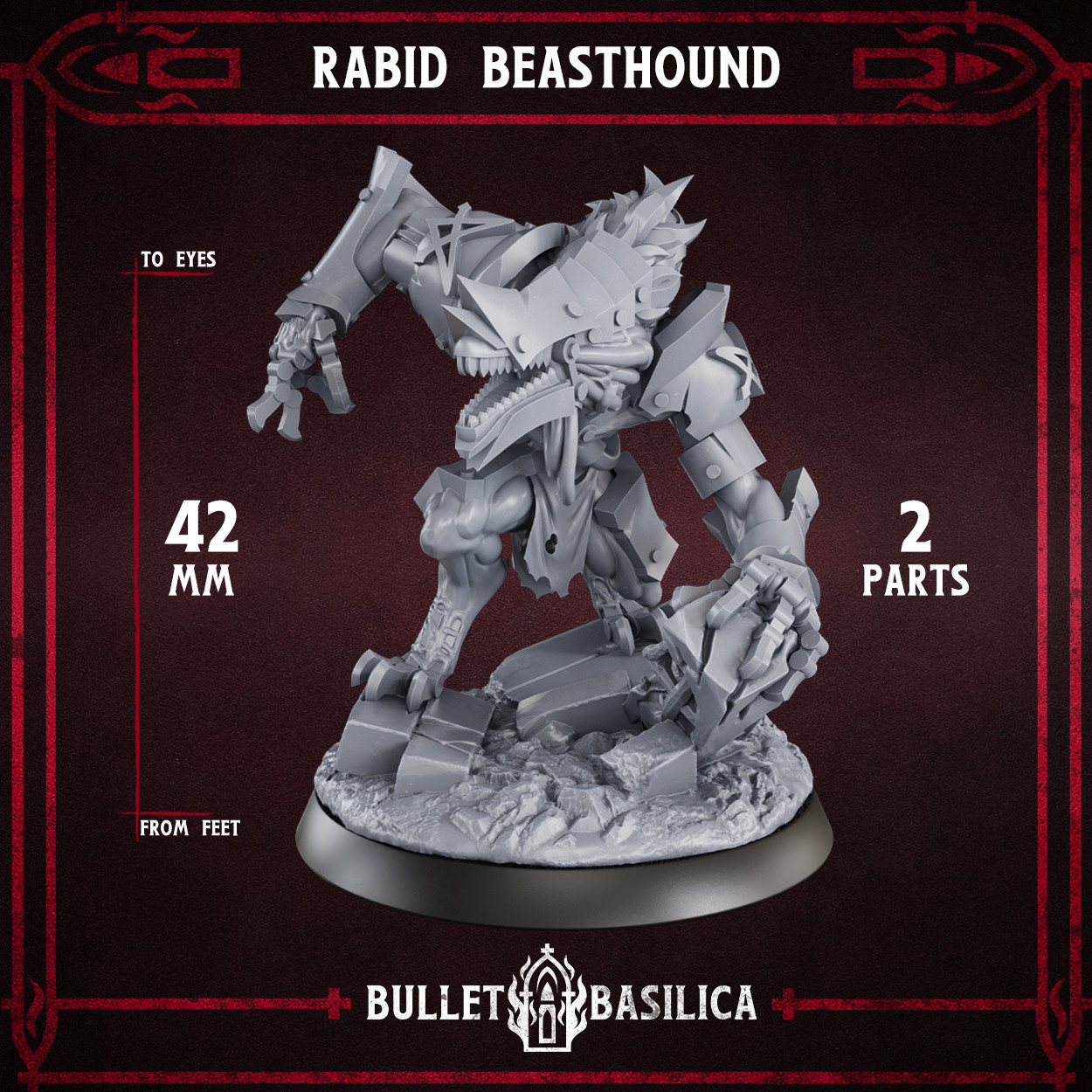 The Rabid Beasthound from Bullet Basilica. Trench Compatible.