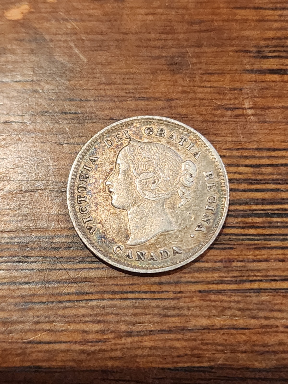 1894 Canada 5 Cents Silver Coin