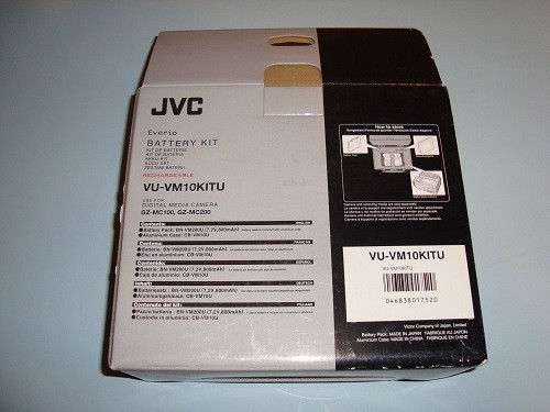 JVC 65766 Everio Battery Kit VU-VM10KITU