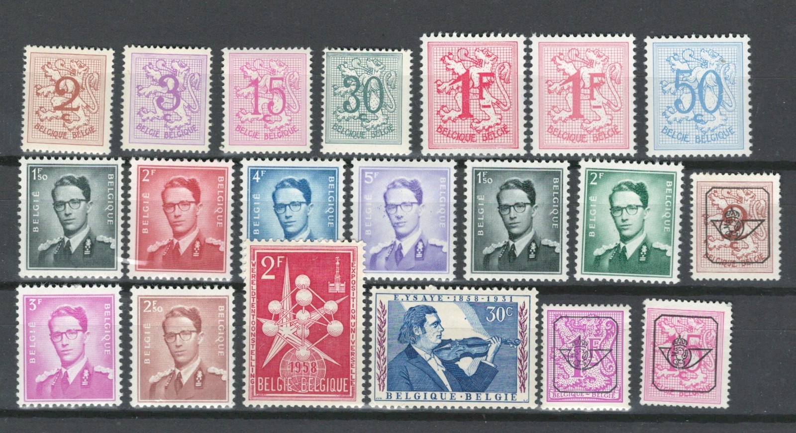 BELGIUM EUROPE SELECTION ROYALTY  MNH MH STAMPS LOT ( BELGE 253)