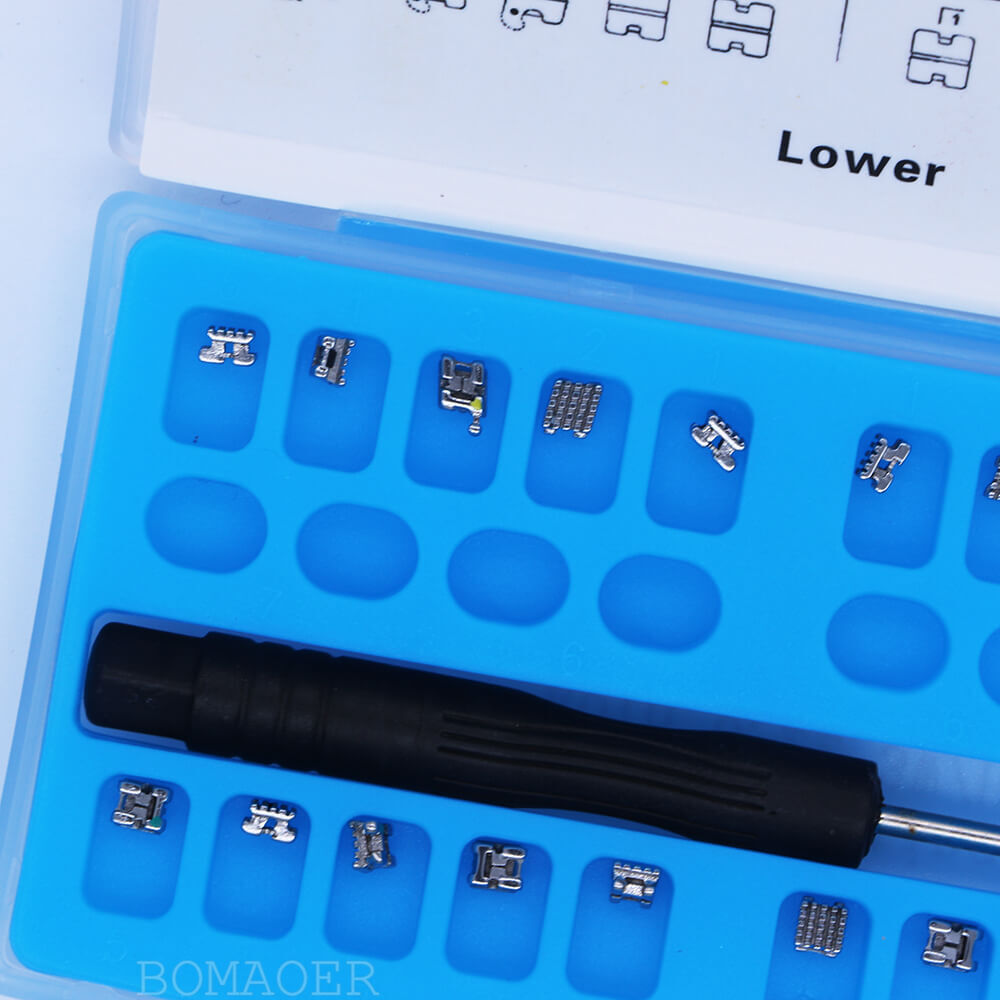 Dental mental self-ligating bracket brace roth 022 345 hooks 20pcs/kit with tool