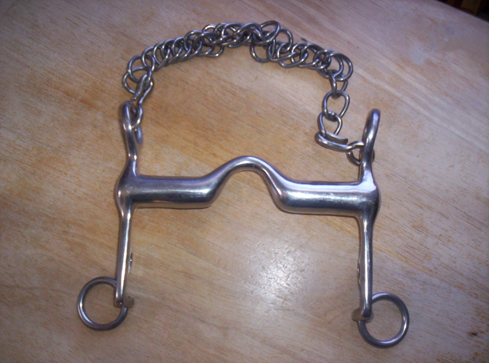 Used SS Low Port Weymouth  Dressage Bit  5 1/2"  Mouth 5" Shanks Stainless Curb