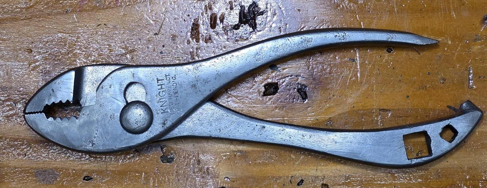 Vintage Knight Slip Joint Pliers New Haven Ct. 7"