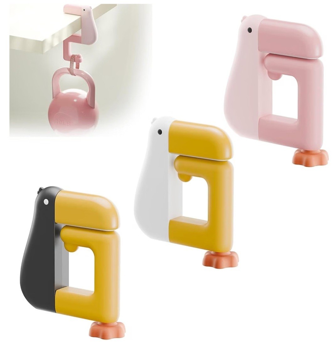 3 Pack Foldable Purse Hooks Non Slip Bird Bag Hanger Table Travel Handbag Holder