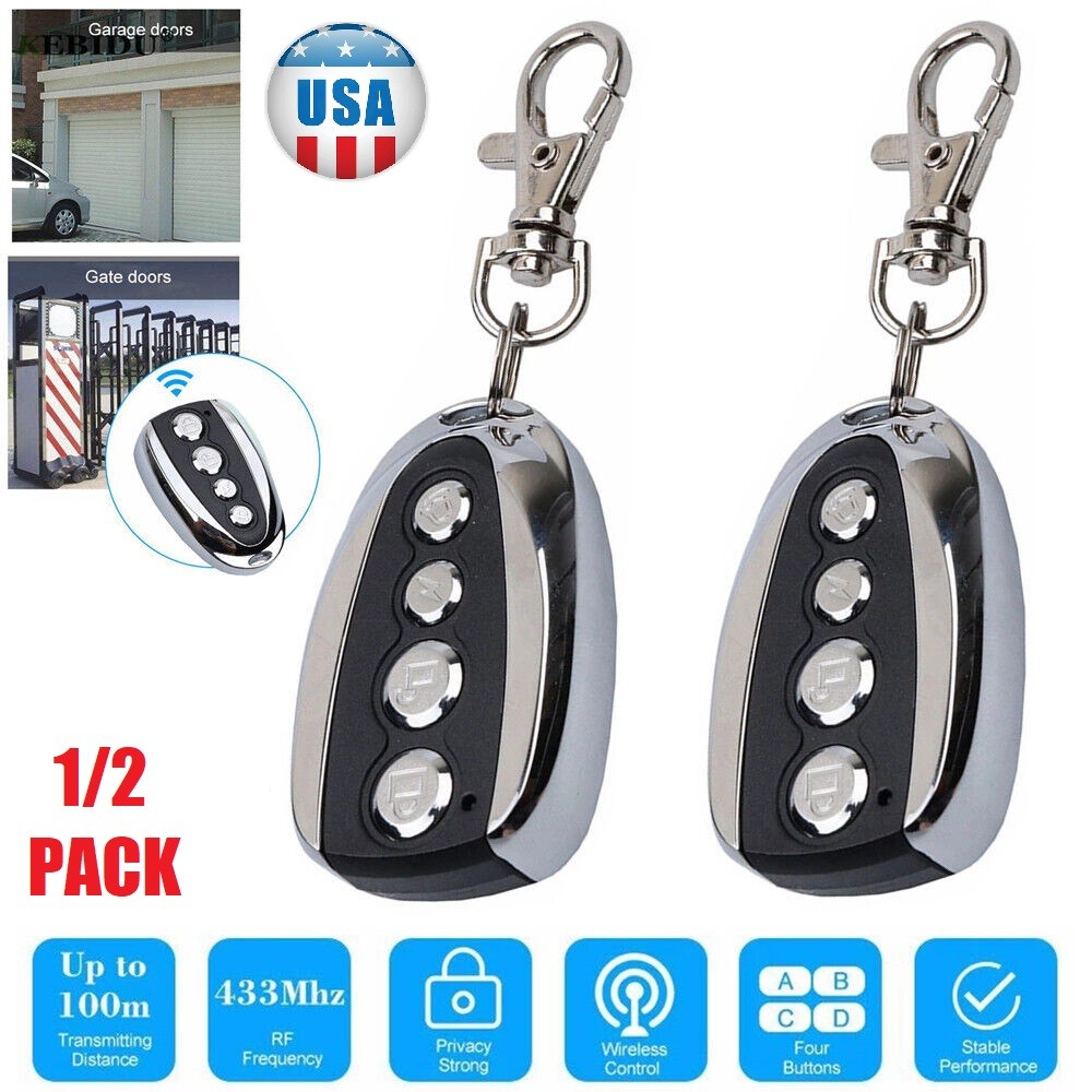 2× Remote Control Backup Key Sliding Gate Opener Automatic Operator 433MHz USA