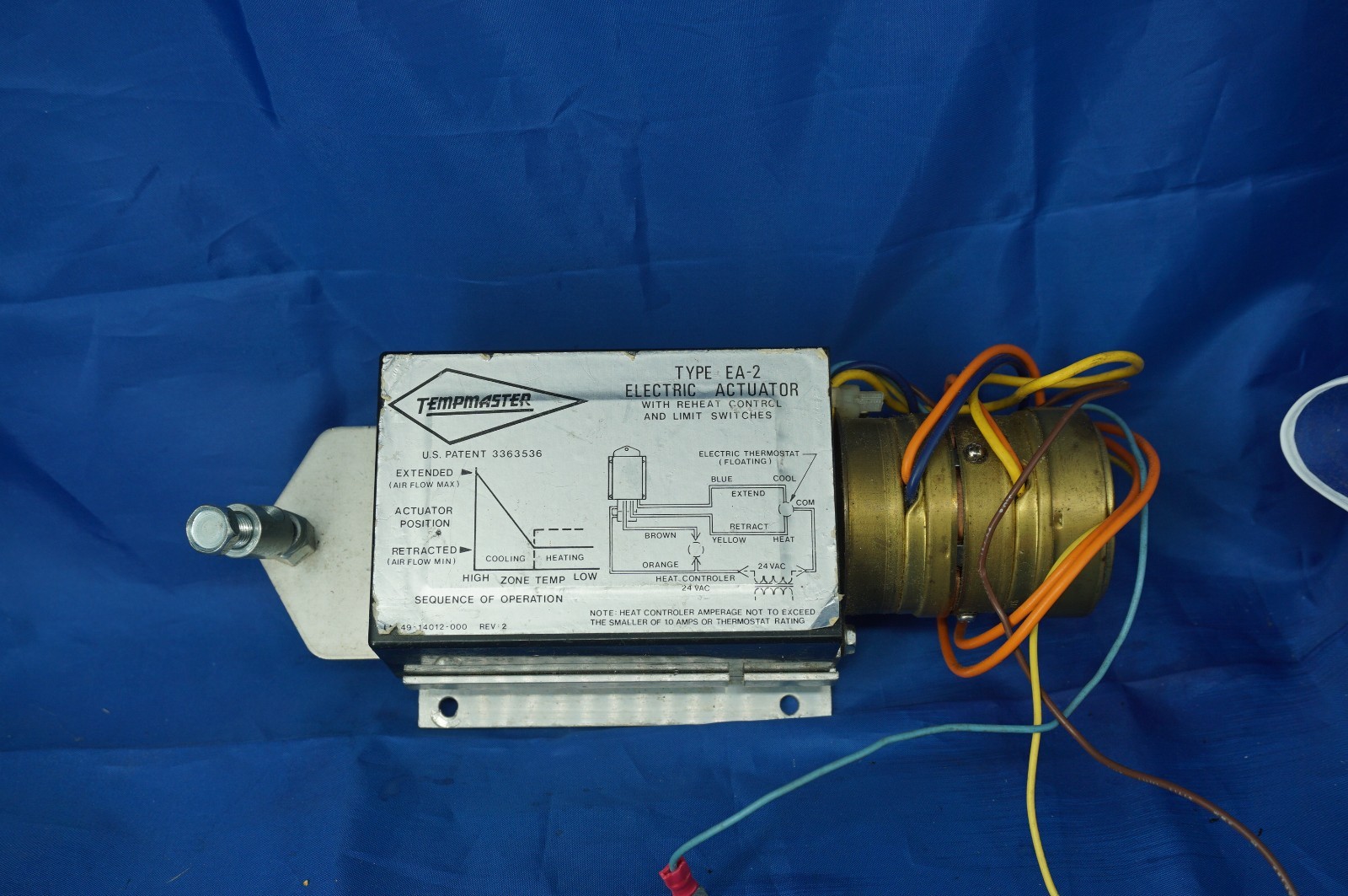 Electric Actuator Type EA-2 Tempmaster   reheat switches Synchron PTNT 3363536