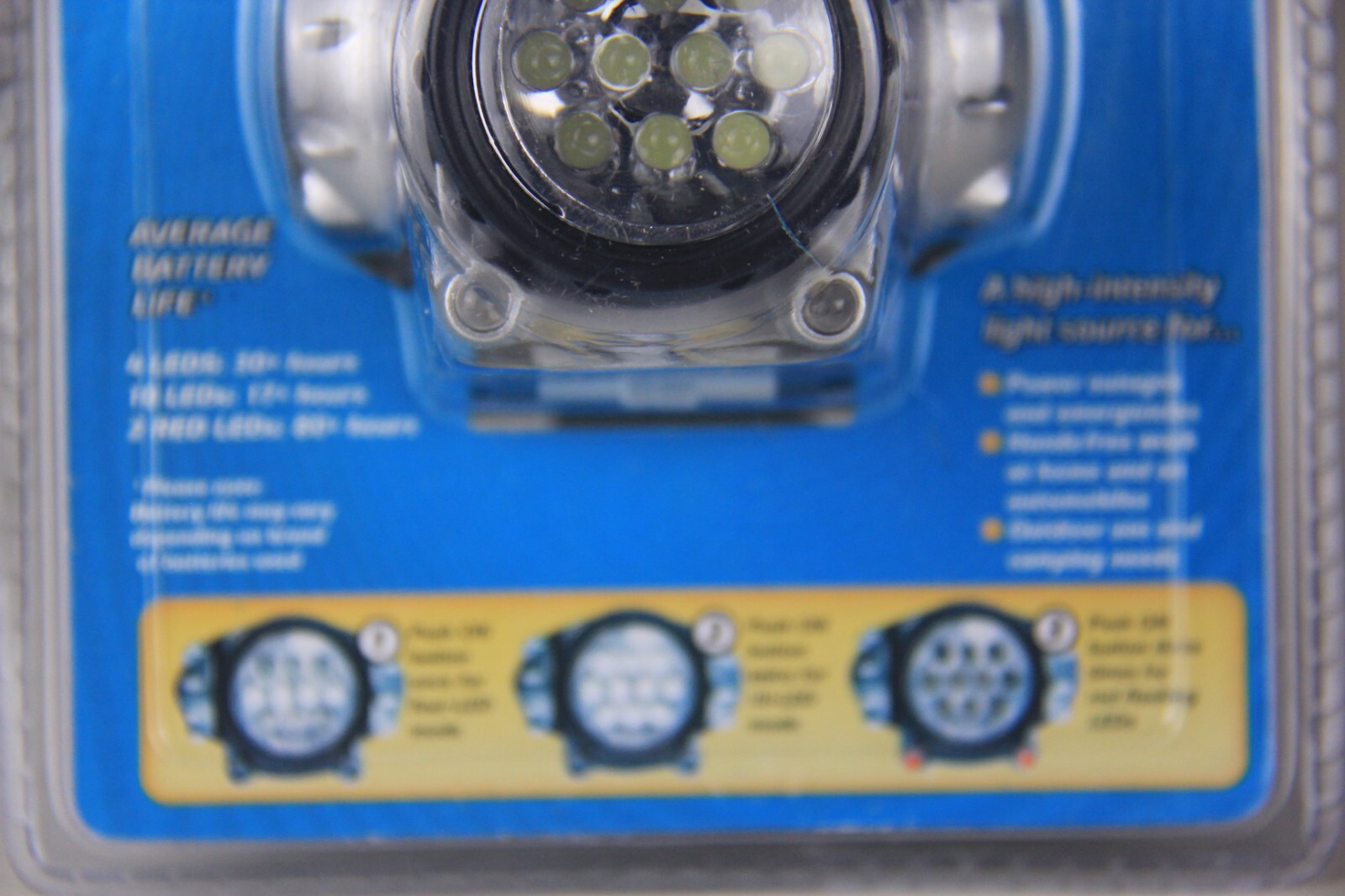 High Uinta Gear Endurance Headlamp 12 LED, Three Modes, Adjustable Head Strap