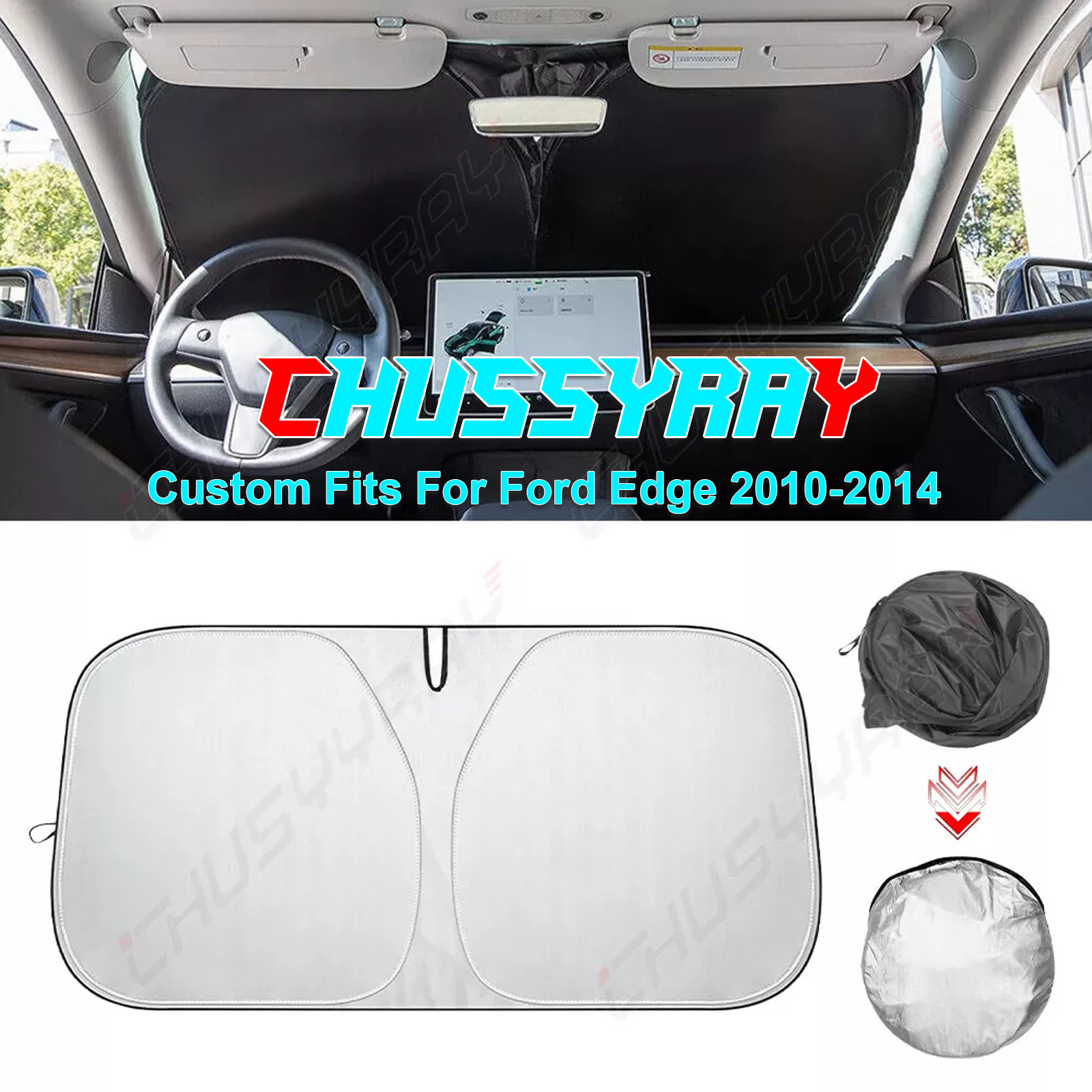 For Ford Ford EDGE 2010-14 Car Sunshade Front Window Sun Shade Windshield Visor