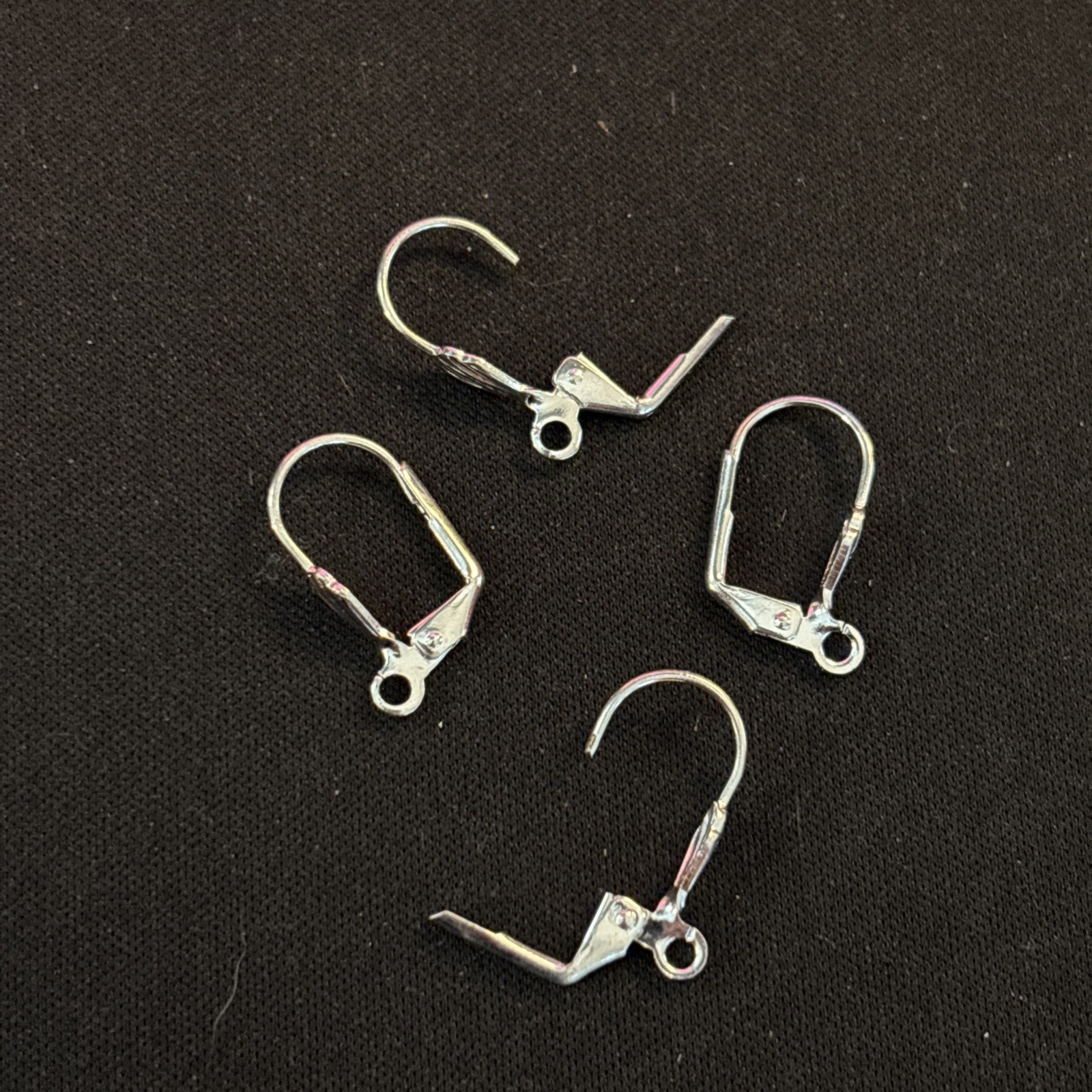 20 pr Silver Lever Back Hook Earring Findings w/Loop
