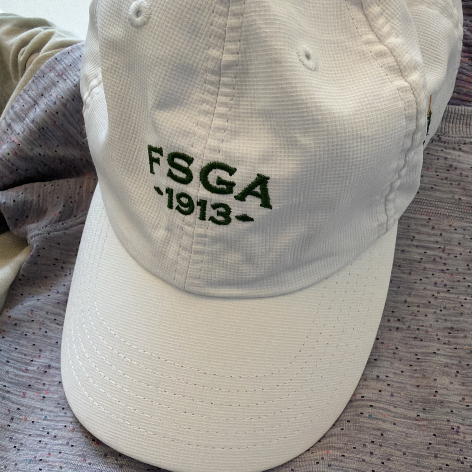 Florida State Golf Association 1913 Hat Cap White Strapback Golf Logo Stretch