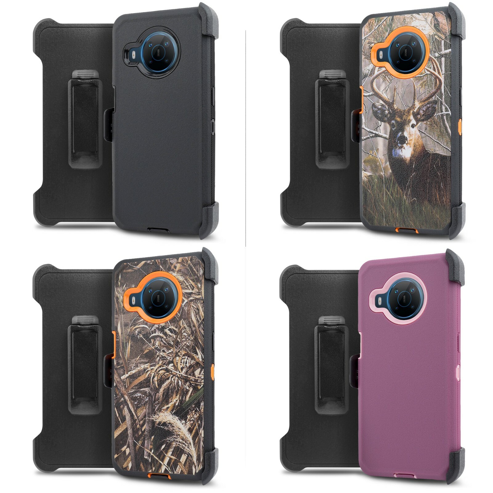 For Nokia X100 Built in Screen Case Belt Clip Holster Fit Otterbox Defender Clip