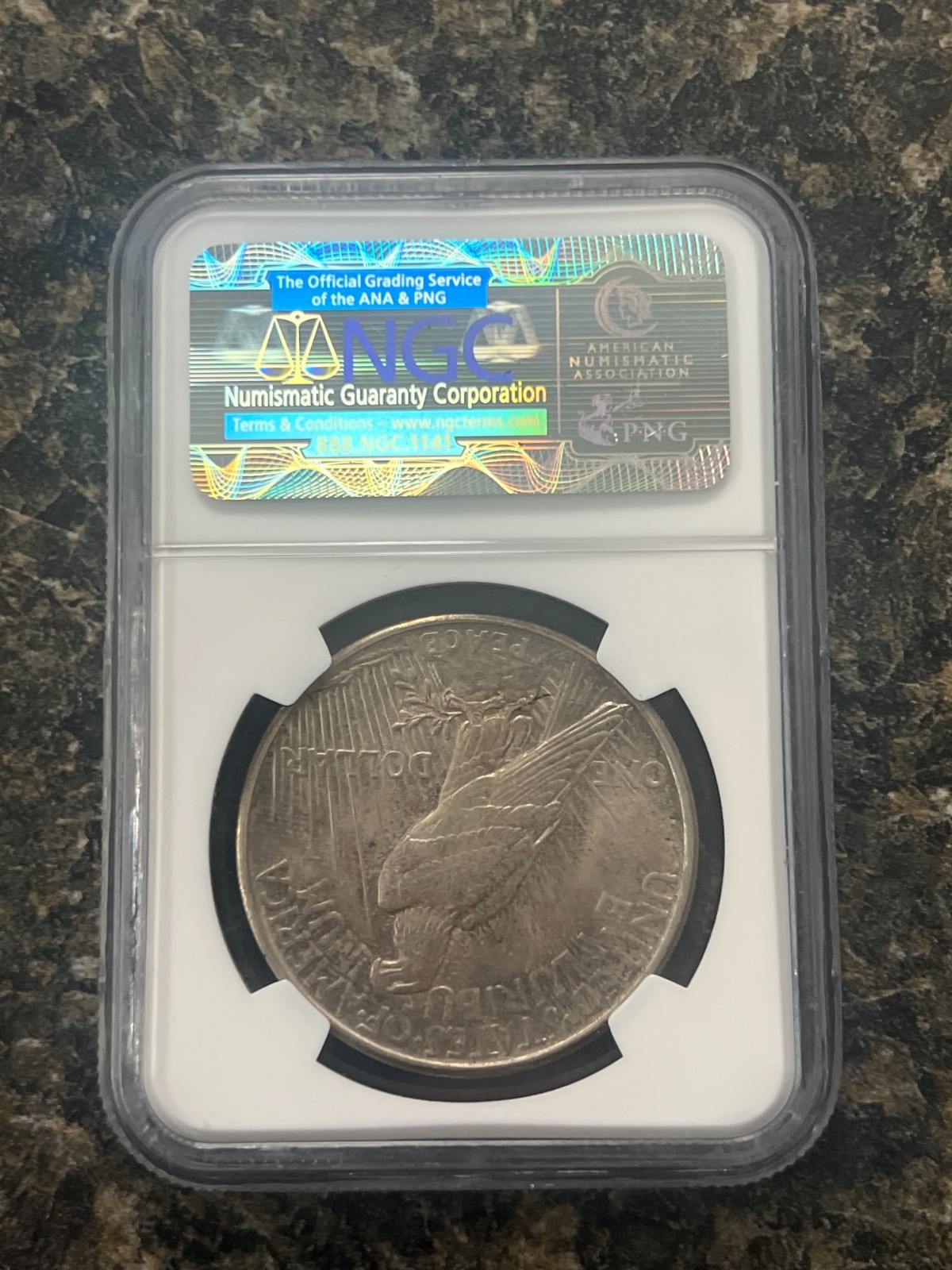 1921 HIGH RELIEF PEACE DOLLAR NGC MS64