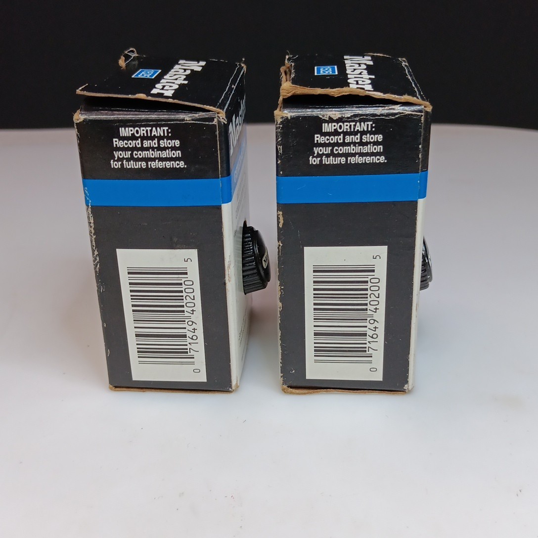 2 Master Lock Medium Security/General Use Combination Padlocks #1525 U.S.A. MADE