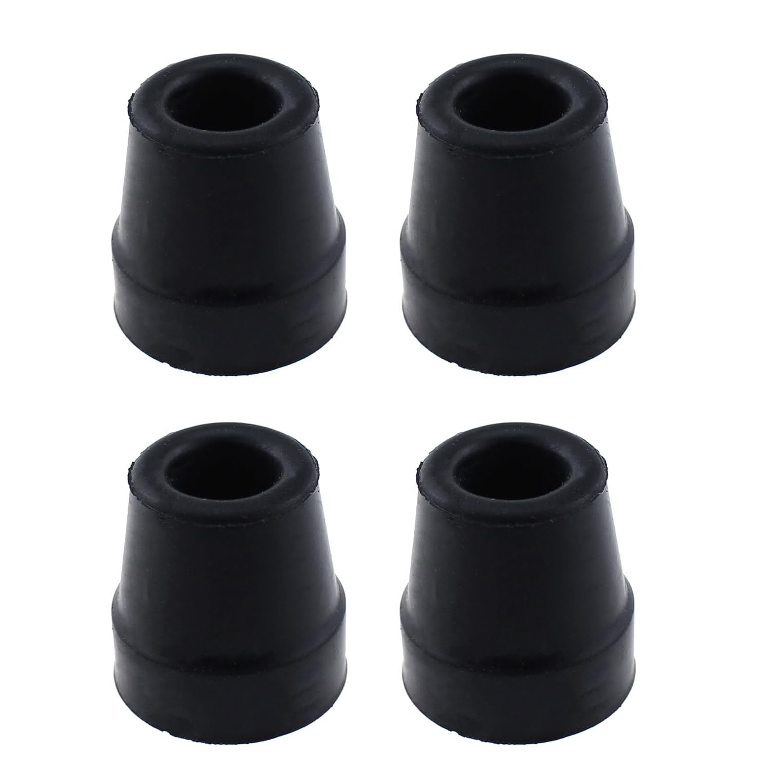 4 PCS Furniture Feet Replacement Rubber Base Grips Black 1/2 Inch Cane Foot