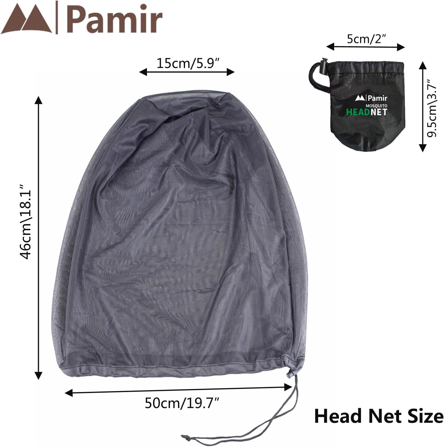 4 Pack Mosquito Head Net Mesh Bug Net for Head - Fits Over Hats Insect Shield Fa