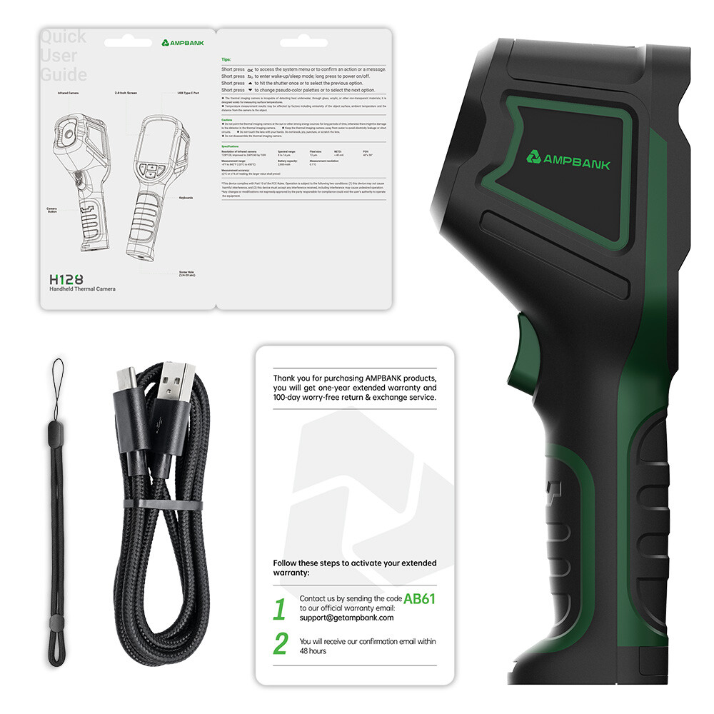 AMPBANK H128 Infrared Thermal Imaging Camera 240x240 TISR IR Resolution Handheld