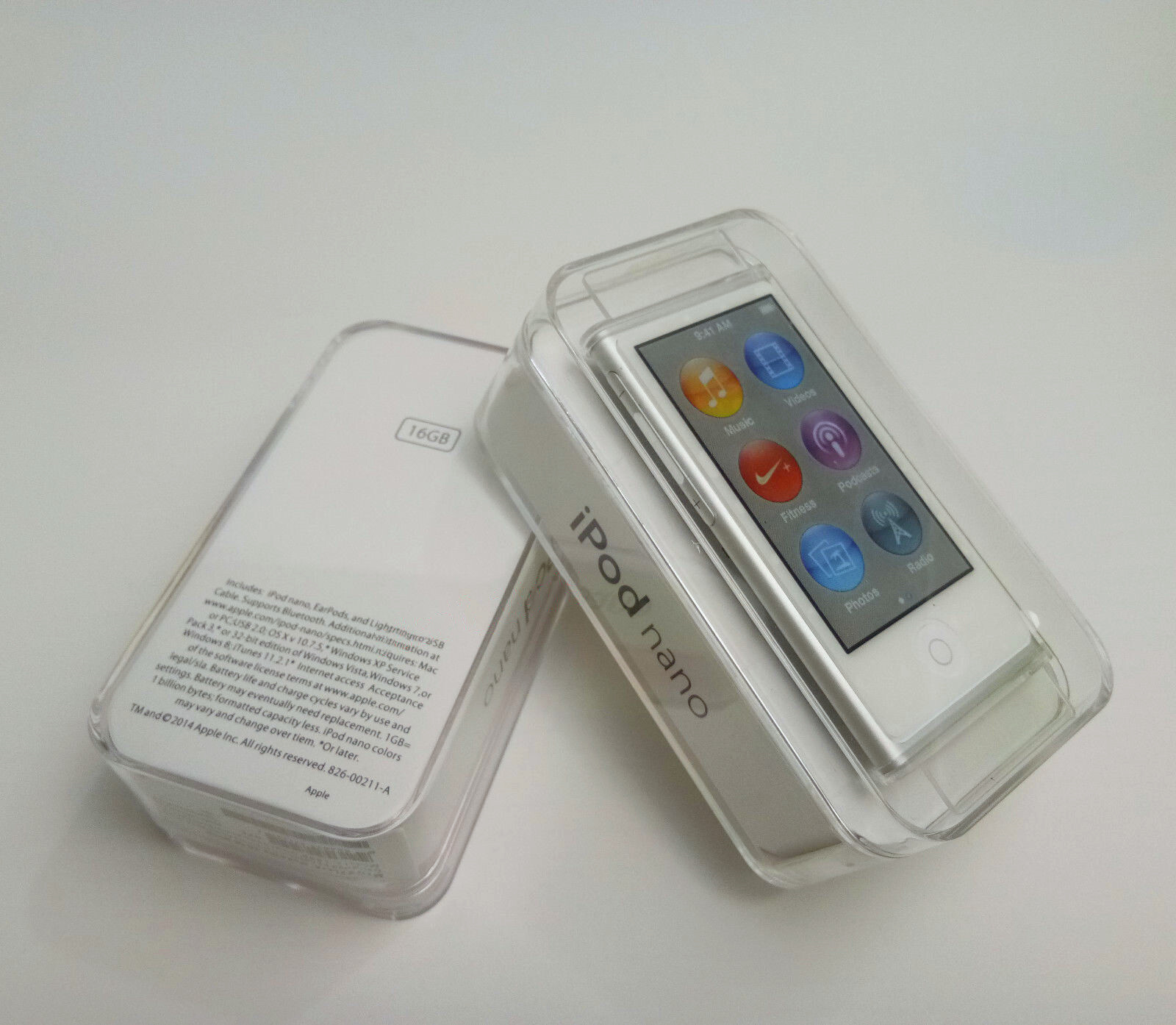NEW Apple iPod nano 7th Generation Silver 16GB MP3 - Sealed & BOX - Warranty