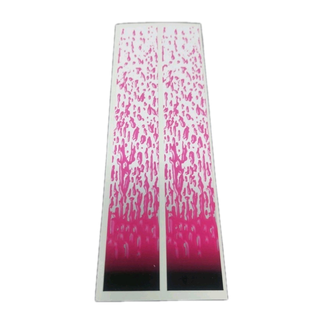 12 Pack 7" Arrow Wraps: White w/ Pink Splatter: Vinyl Stickers: 1" Wide