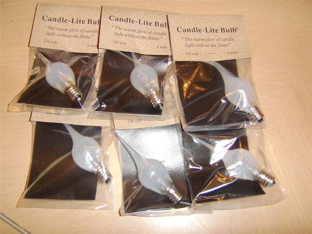 Three 6W small silicone candlelight bulbs 364080