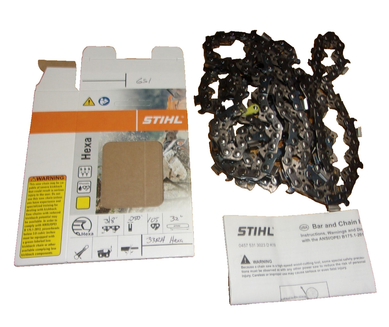 Stihl 32" Hexa Chain 3/8" .050" 105DL 33RH-105  OEM 3133-000-0105 #GM-R3D1