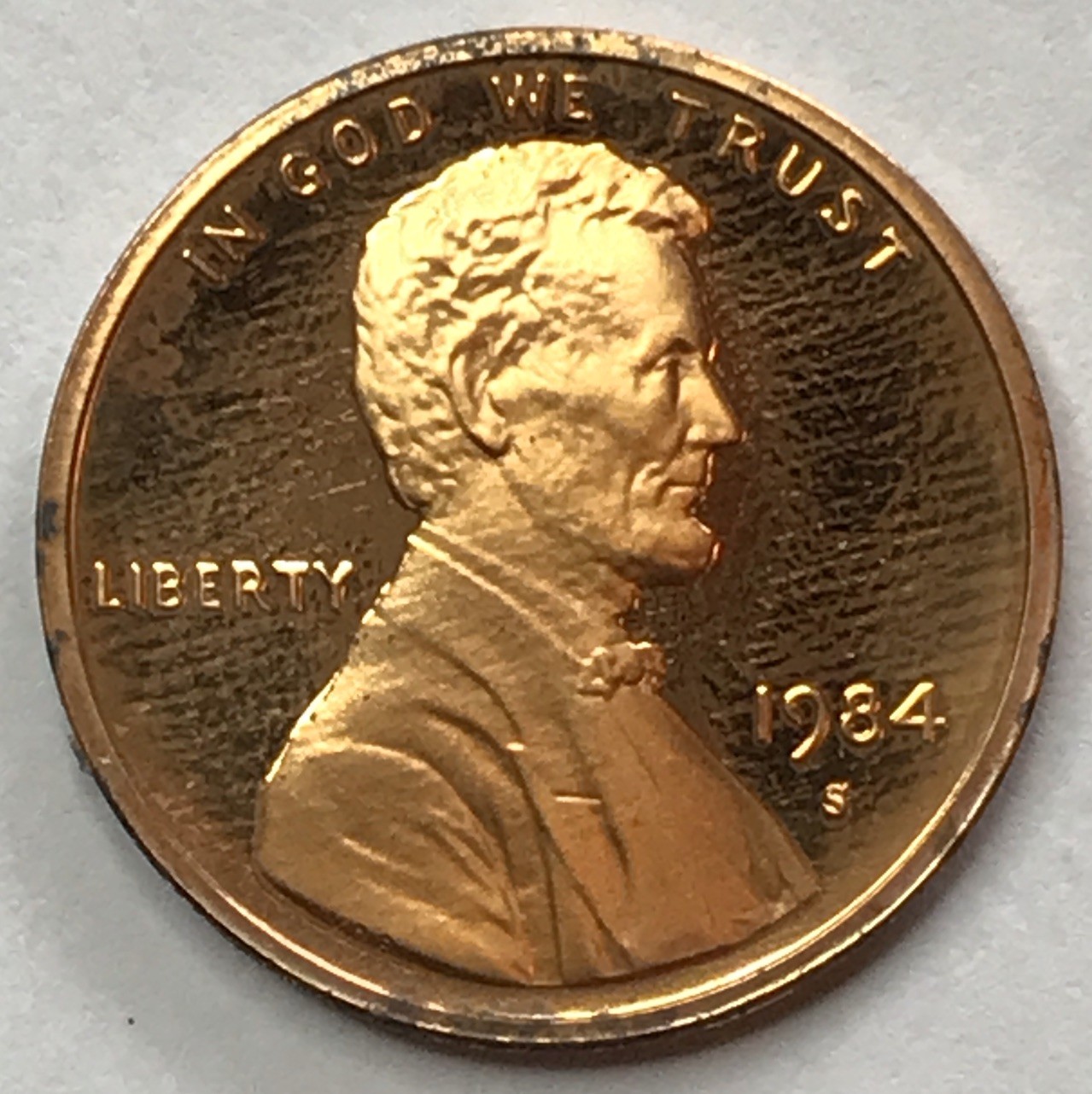 1984-S PROOF LINCOLN MEMORIAL CENT (IMPAIRED)