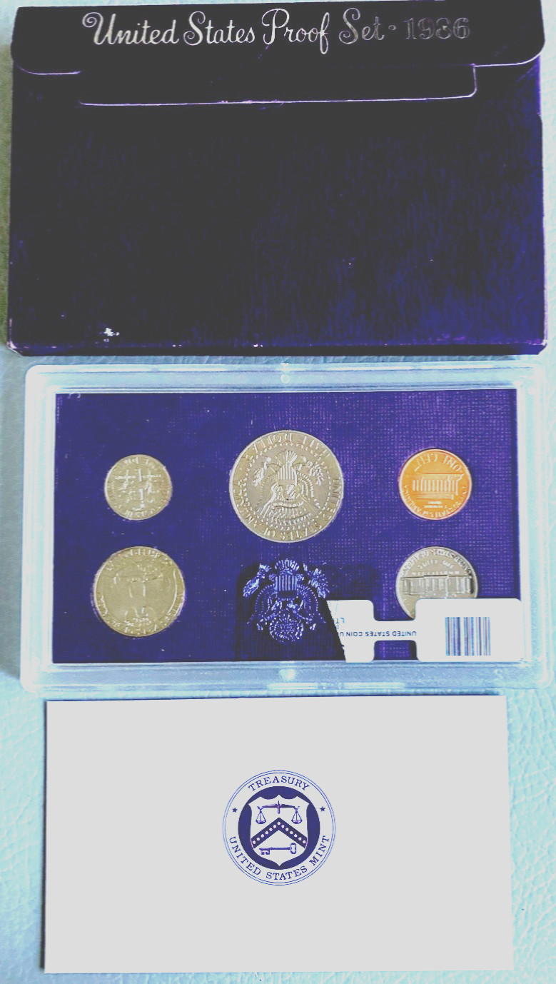 1986 Coins Set PROOF UNITED STATES MINT